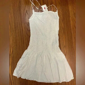 NWT Solid & Striped Poplin Mini Dress Cream S